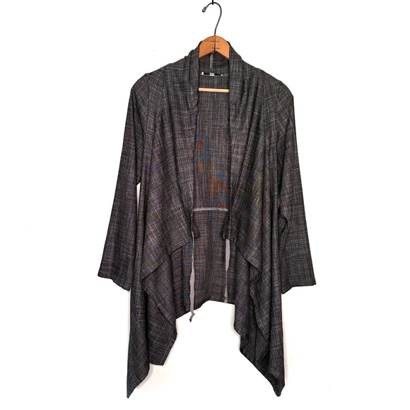 Bryn Walker | Gray Long Sleeve Waterfall Kerchief Lagenlook Jacket Size XS - Picture 1 of 7